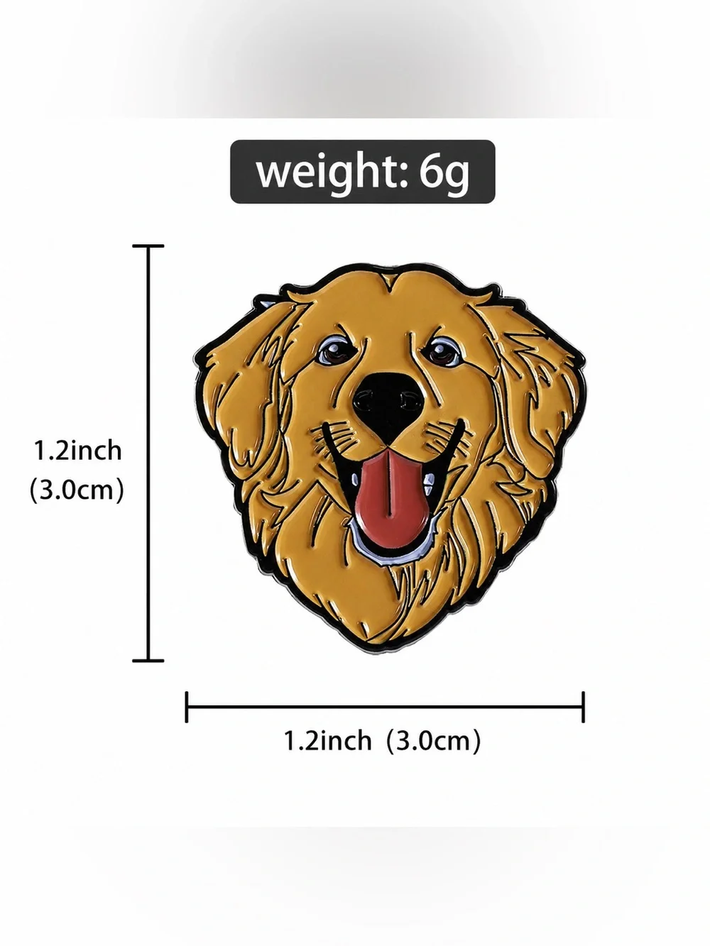 Golden Retriever Enamel Pin Cute Golden Retriever Dog Lapel Pin | Dog Lover Gift